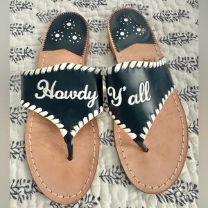 Jack Rogers “Howdy Y’all” Sandals - Size 8
